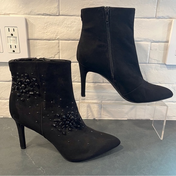 Circus by Sam Edelman Shoes - Circus Sam Edelman sz 8.5 Octavia black fabric bead embellished pointy booties